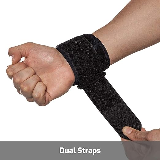 PRO GYM Neoprene Wrist Support for Men & Women Gym Workout Band Hand Strap for Pain Relief Premium Supporter Exercise, Brace, Arthritis, Sports, Fitness Adjustable Universal Size (1 Pair) PRO GYM Neoprene Wrist Support for Men & Women Gym Workout Band Hand Strap for Pain Relief Premium Supporter Exercise, Brace, Arthritis, Sports, Fitness Adjustable Universal Size (1 Pair)
